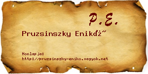 Pruzsinszky Enikő névjegykártya